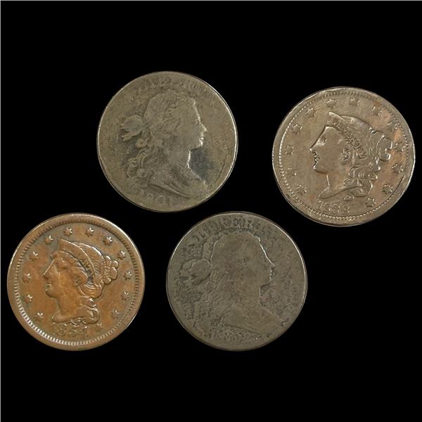 (4) Large Cents CLOSELY UNCIRCULATED