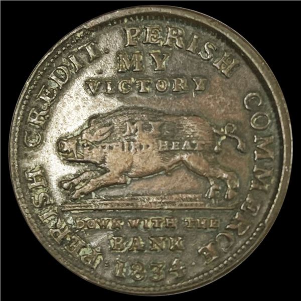 1834 Hardtimes Victory Token UNCIRCULATED