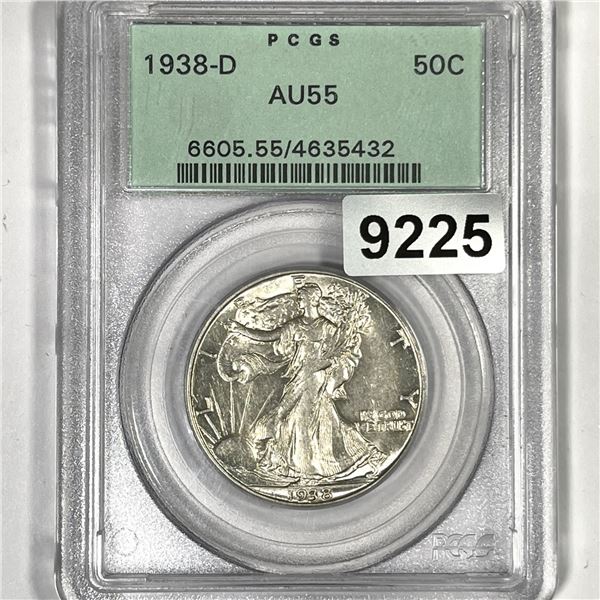 1938-D Walking Liberty Half Dollar PCGS-AU55