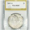 Image 1 : 1897-O Morgan Silver Dollar PGA-MS60