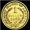 Image 2 : 1853-O Rare Gold Dollar UNCIRCULATED