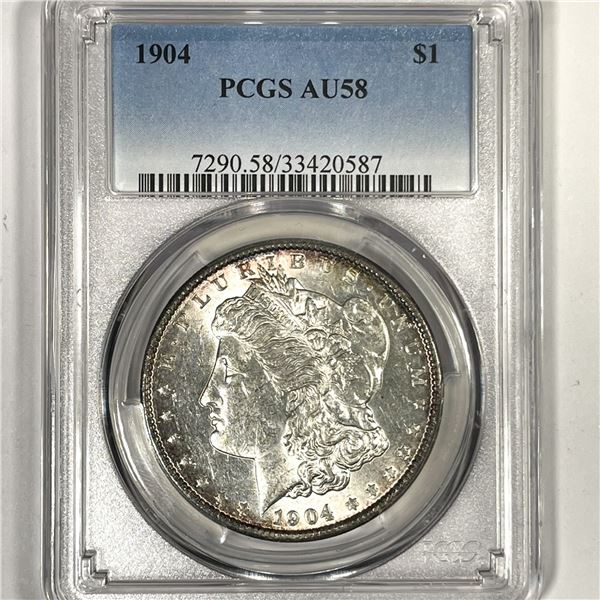 1904 Morgan Silver Dollar PCGS-AU58