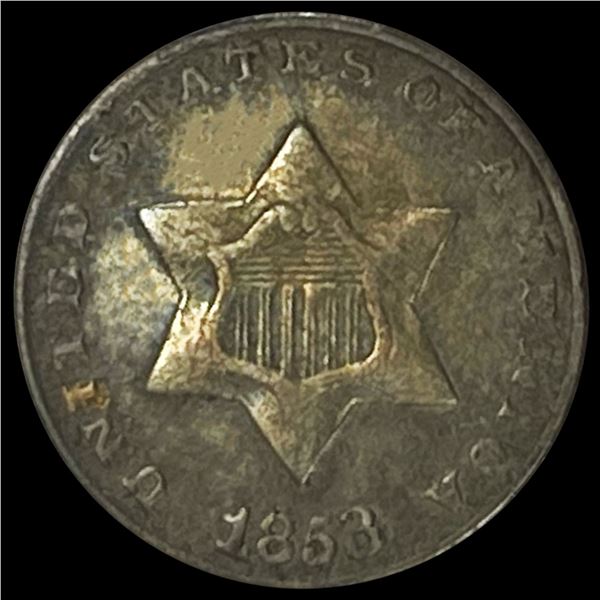 1853 Silver Three Cent UNCIRCULATED
