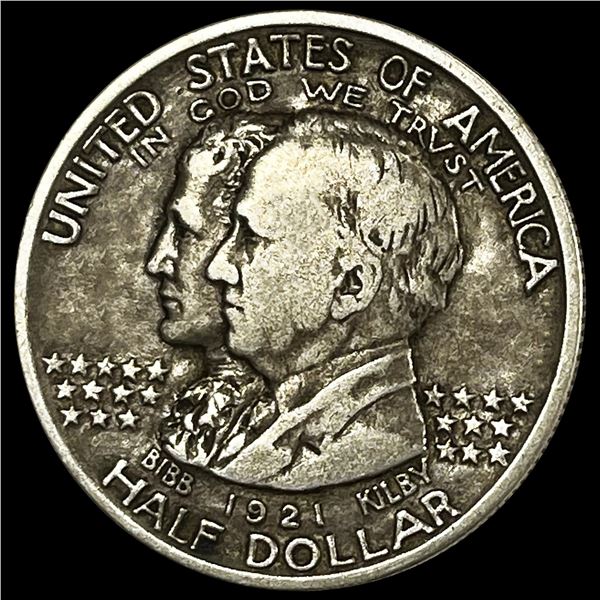 1921 Alabama Half Dollar ABOUT UNCIRCULATED