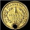 Image 2 : 1853 Rare Gold Dollar NEARLY UNCIRCULATED