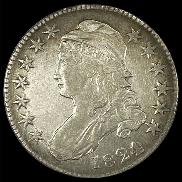 1824/0 Capped Bust Half Dollar CLOSELY UNC