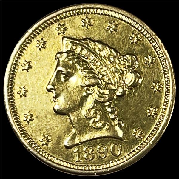 1890 $2.50 Gold Quarter Eagle CHOICE BU