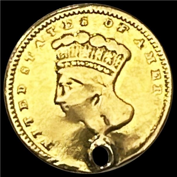 1857 Ty 3 Rare Gold Dollar LIGHTLY CIRCULATED