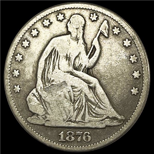 1876-CC Seated Liberty Half Dollar NICELY CIRC