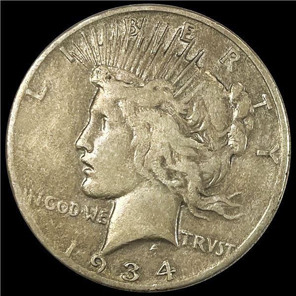 1934-S Silver Peace Dollar ABOUT UNCIRCULATED