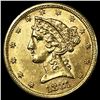 Image 1 : 1881 $5 Gold Half Eagle UNCIRCULATED