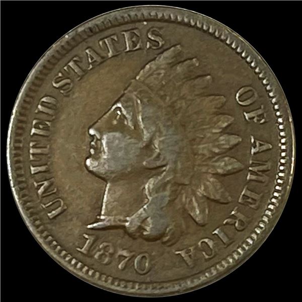 1870 Indian Head Cent ABOUT UNCIRCULATED