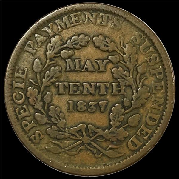 1837 Hardtimes Phoenix Token CLOSELY UNCIRCULATED