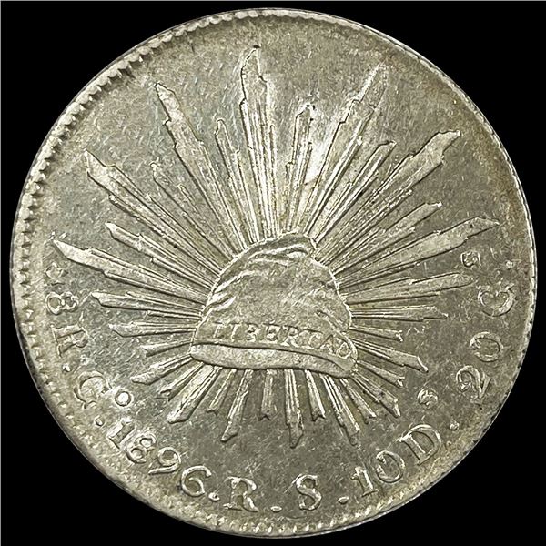 1896 Mexico 8 Reales CLOSELY UNCIRCULATED