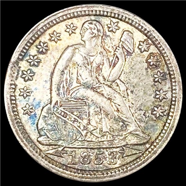 1853 Arrows Seated Liberty Dime UNCIRCULATED