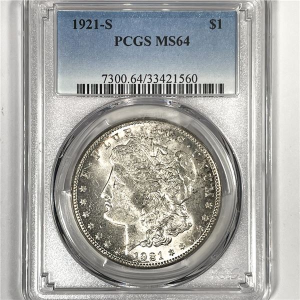 1921-S Morgan Silver Dollar PCGS-MS64
