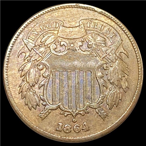 1864 Two Cent Piece CLOSELY UNCIRCULATED