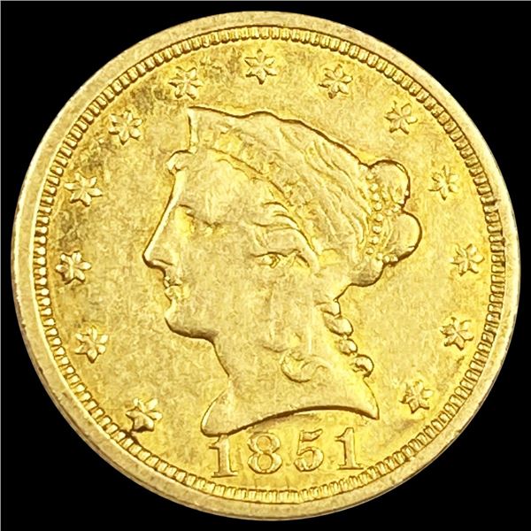 1851 $2.50 Gold Quarter Eagle ABOUT UNCIRCULATED
