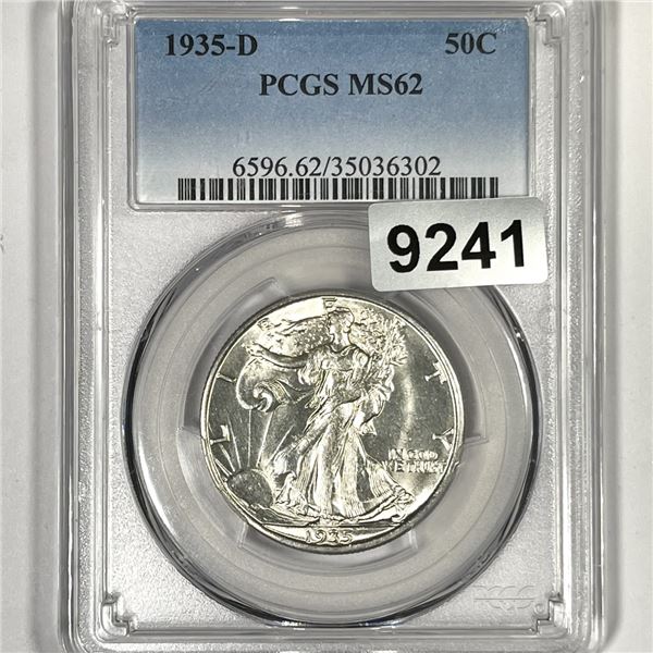 1935-D Walking Liberty Half Dollar PCGS-MS62