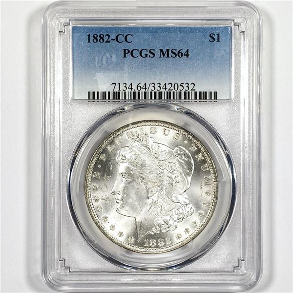 1882-CC Morgan Silver Dollar PCGS-MS64
