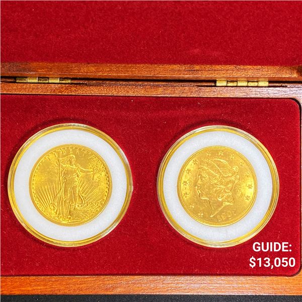1907 (2) $20 Gold Coin Set -