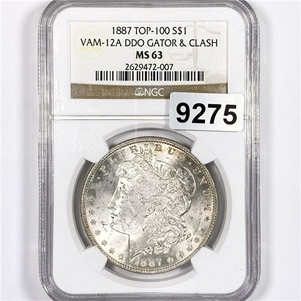 1887 Morgan Silver Dollar NGC-MS63 VAM-12A DDO