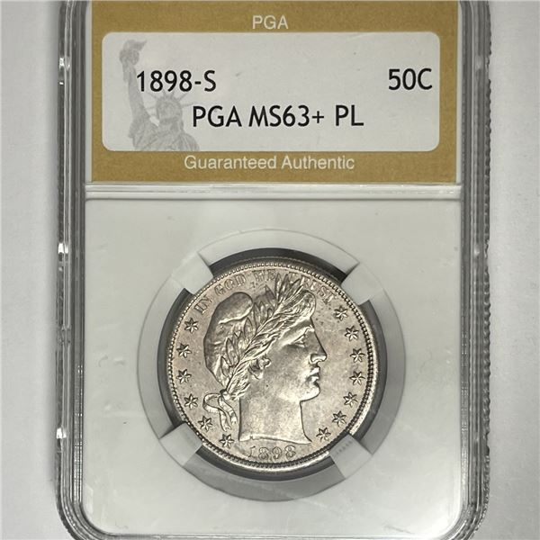 1898-S Barber Half Dollar PGA-MS63+ PL