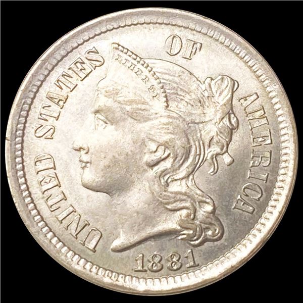 1881 Nickel Three Cent UNCIRCULATED