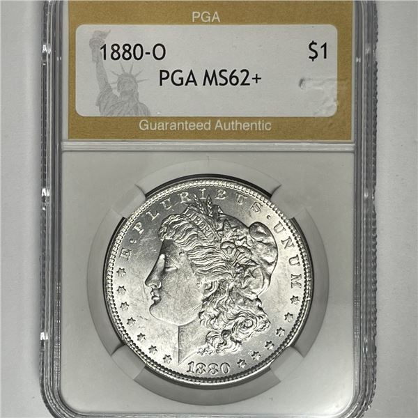1880-O Morgan Silver Dollar PGA-MS62+