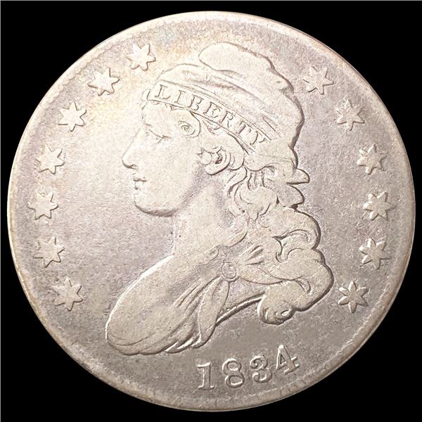 1834 Capped Bust Half Dollar ABOUT UNCIRCULATED