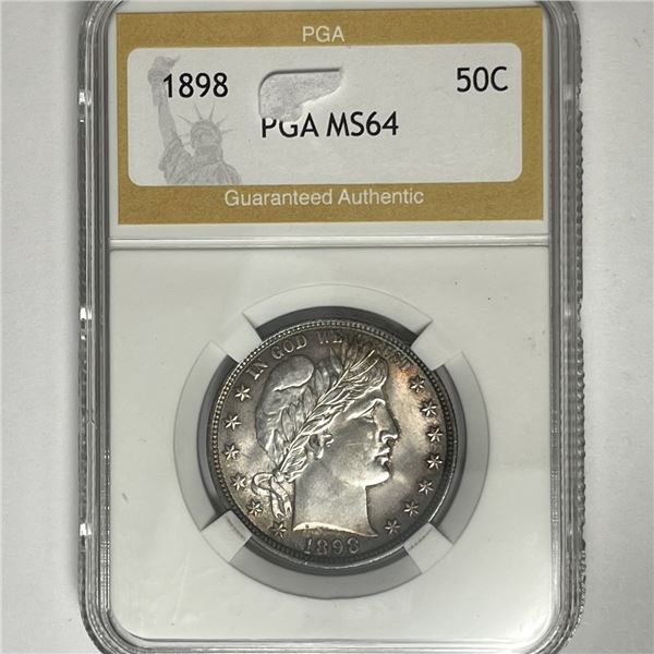 1898 Barber Half Dollar PGA-MS64