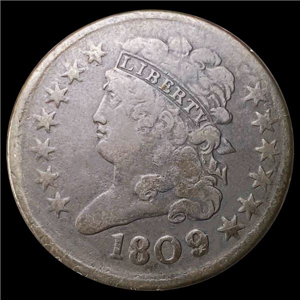 1809 Classic Head Half Cent LIGHTLY CIRCULATED
