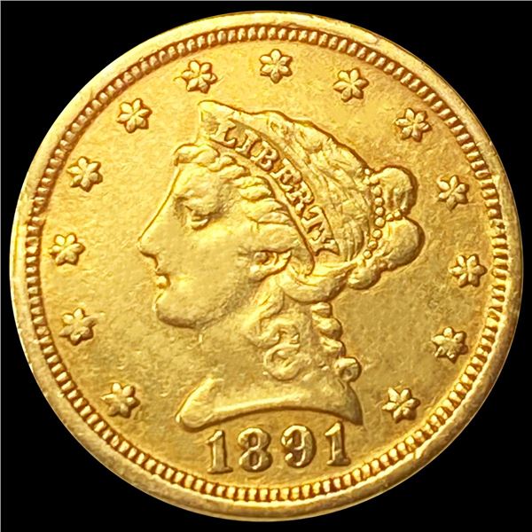 1891 $2.50 Gold Quarter Eagle UNCIRCULATED