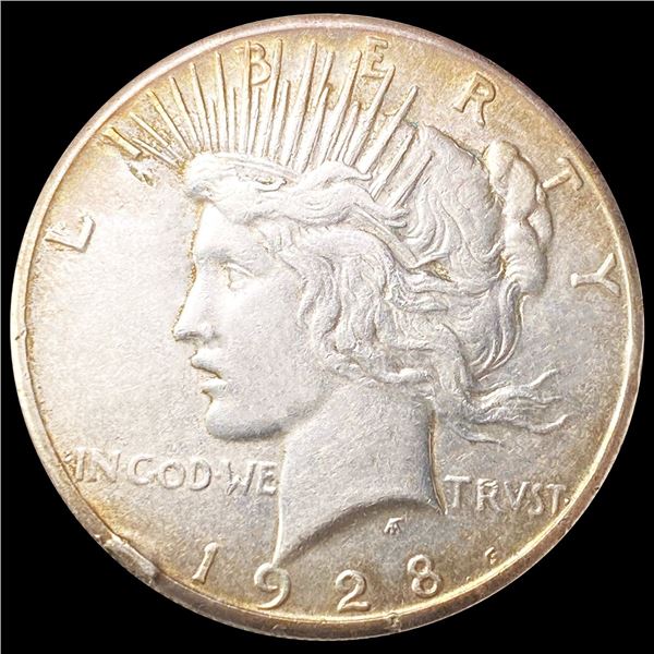 1928 Silver Peace Dollar NEARLY UNCIRCULATED