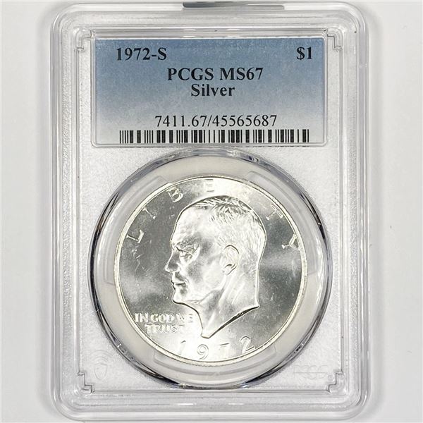 1972-S Eisenhower Silver Dollar PCGS-MS67