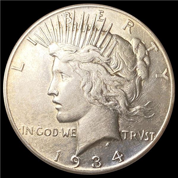 1934-S Silver Peace Dollar CLOSELY UNCIRCULATED