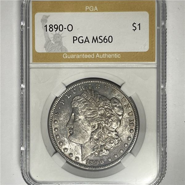 1890-O Morgan Silver Dollar PGA-MS60