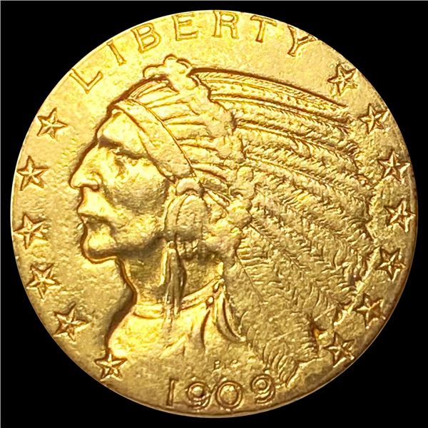 1909-D $5 Gold Half Eagle UNCIRCULATED