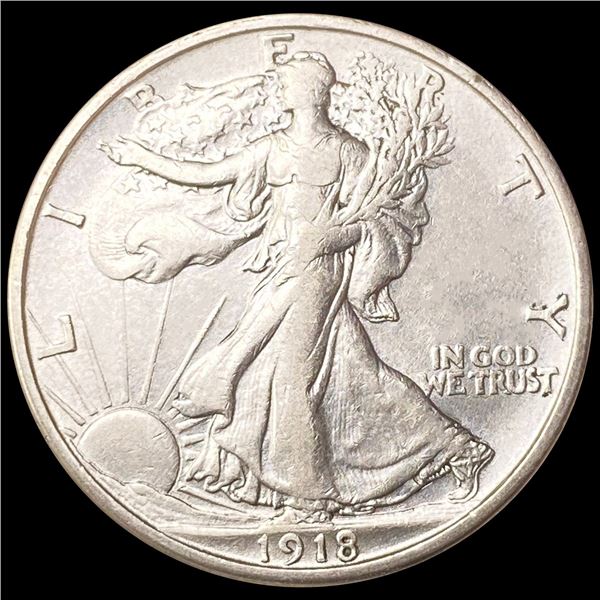 1918-S Walking Liberty Half Dollar CLOSELY UNC