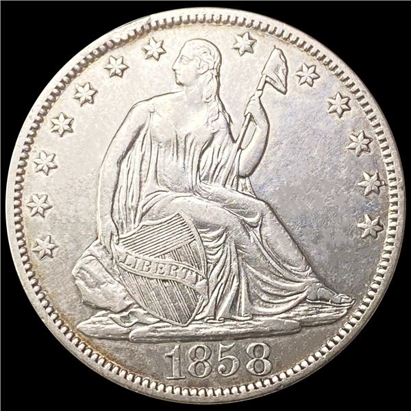 1858-O Seated Liberty Half Dollar UNCIRCULATED