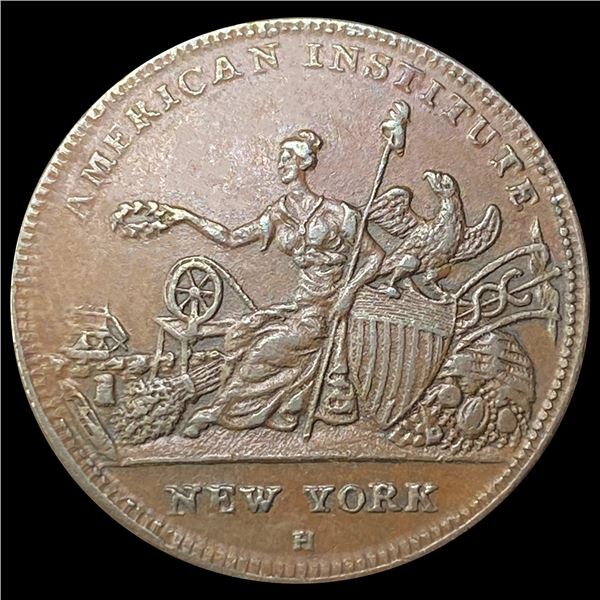 1836 Hardtimes American Institute Token UNC