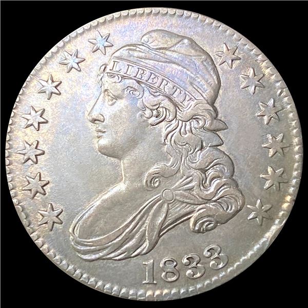 1833 Capped Bust Half Dollar NEARLY UNCIRCULATED