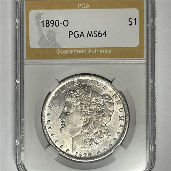 1890-O Morgan Silver Dollar PGA-MS64