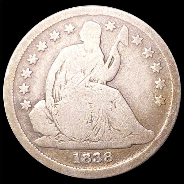 1838 Seated Liberty Dime NICELY CIRCULATED