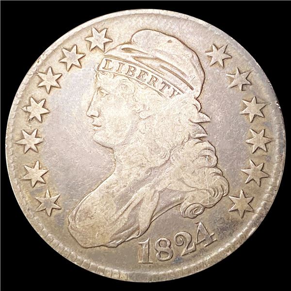 1824 Capped Bust Half Dollar ABOUT UNCIRCULATED