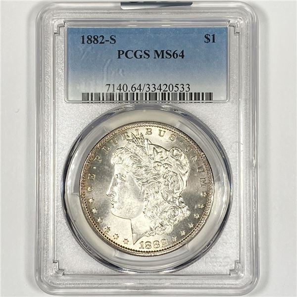 1882-S Morgan Silver Dollar PCGS-MS64