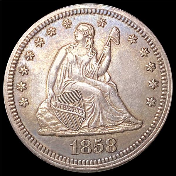 1858 Seated Liberty Quarter UNCIRCULATED