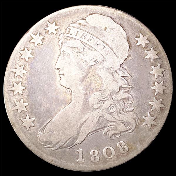 1808 Capped Bust Half Dollar NICELY CIRCULATED