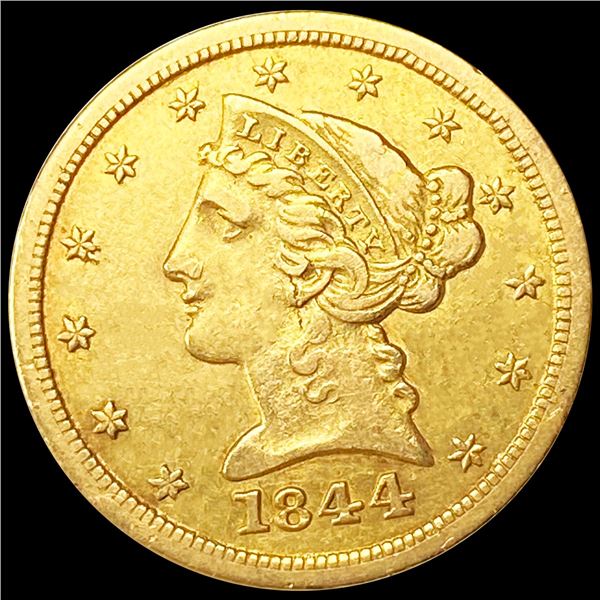 1844-O $5 Gold Half Eagle UNCIRCULATED