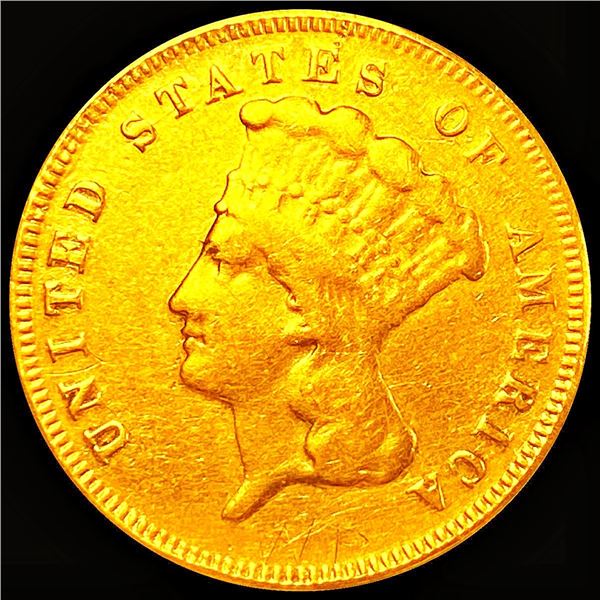1878 $3 Gold Piece NEARLY UNCIRCULATED